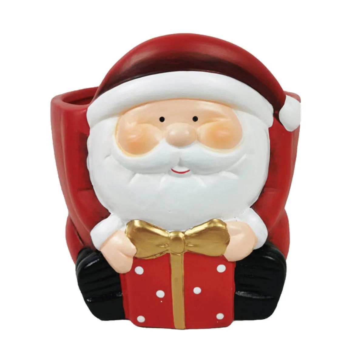 Novogodšnja vaza DEDA MRAZ SA POKLONOM 12x13cm 