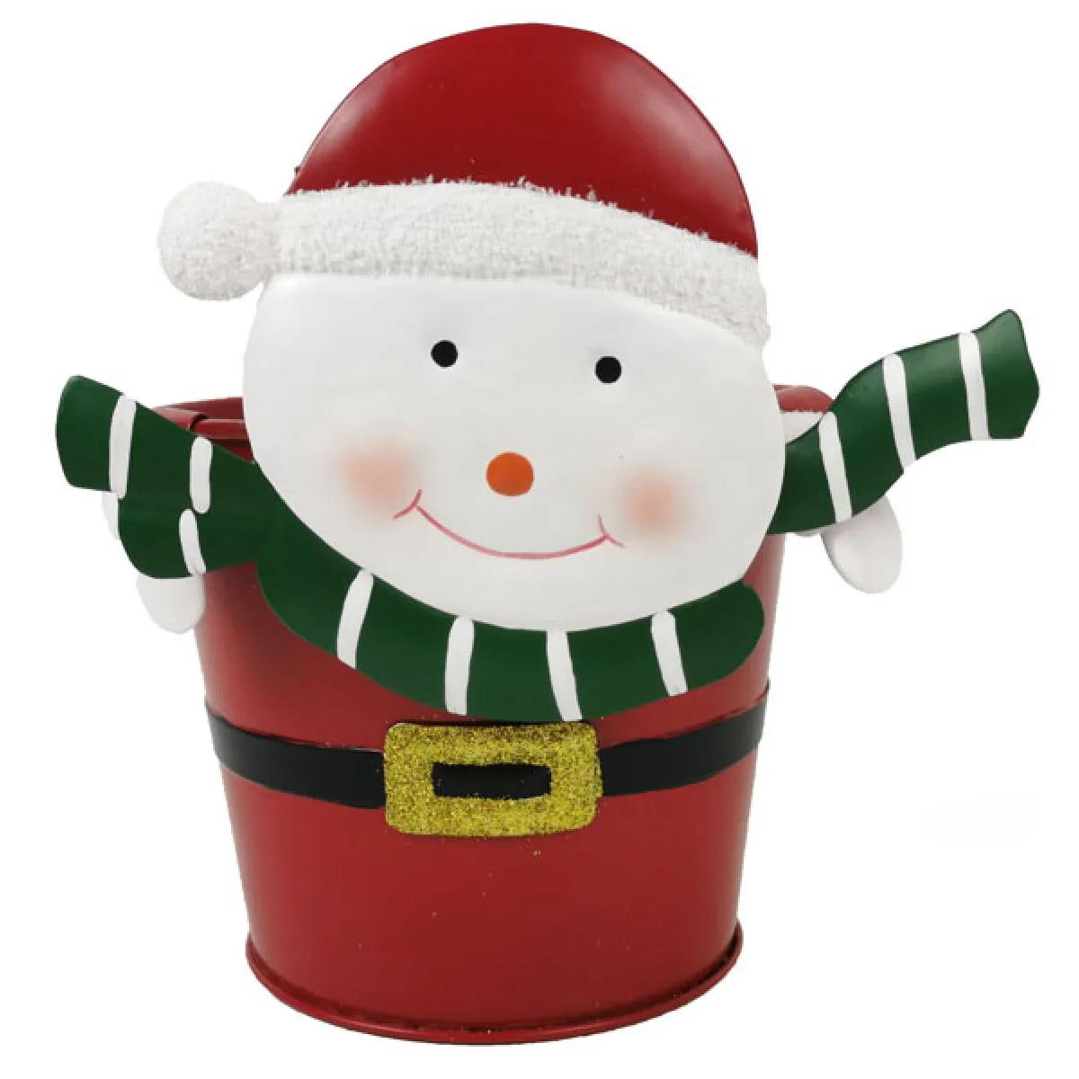 Novogodišnja ukrasna saksija SNEŠKO 14,5x19,5cm 