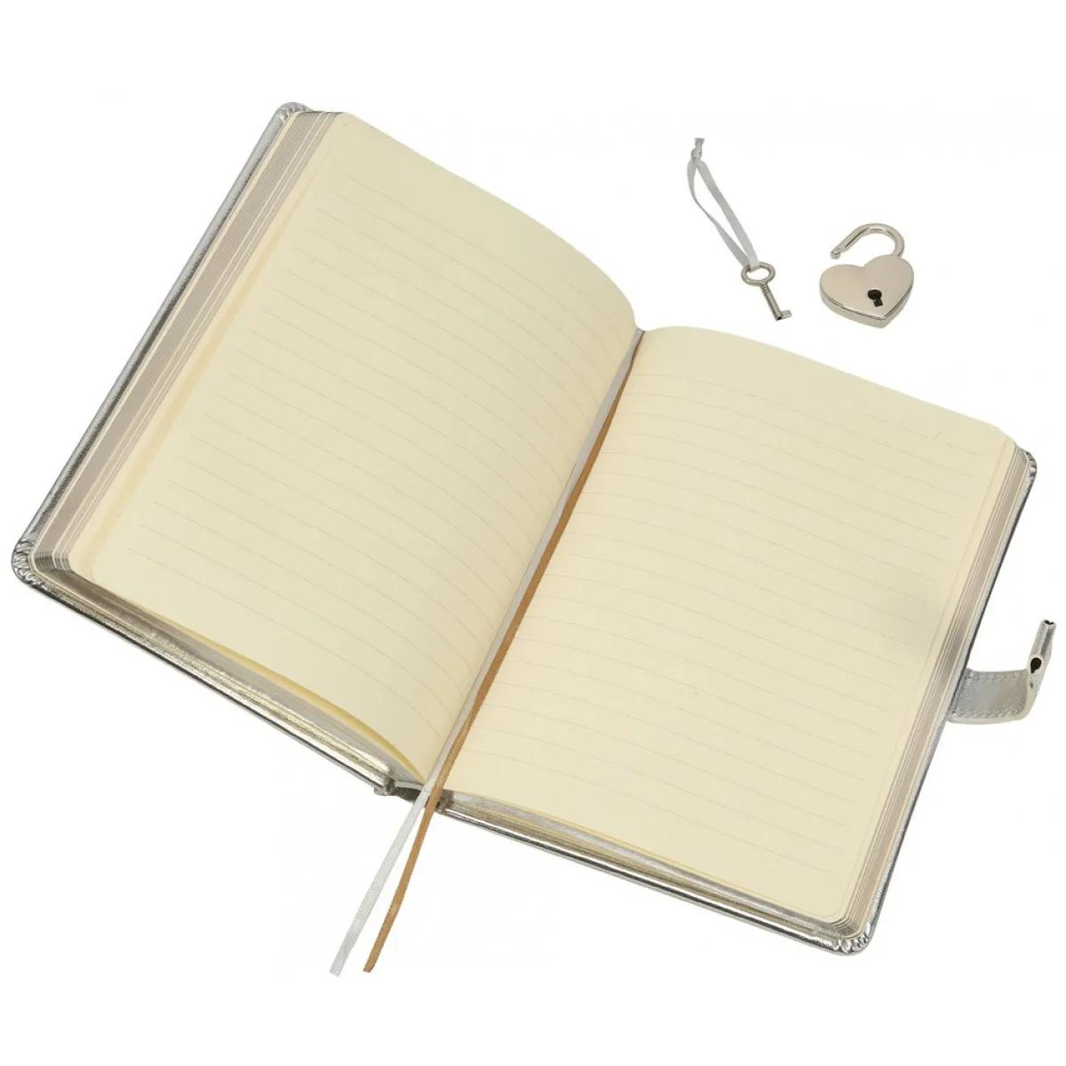 VICTORIA'S JOURNALS notes ne linije sa katancem SIVI 