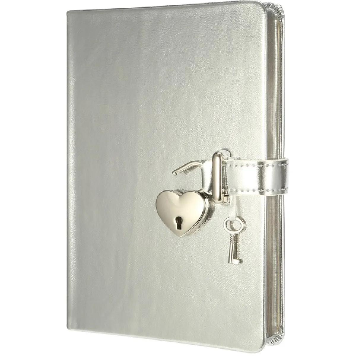 VICTORIA'S JOURNALS notes ne linije sa katancem SIVI 