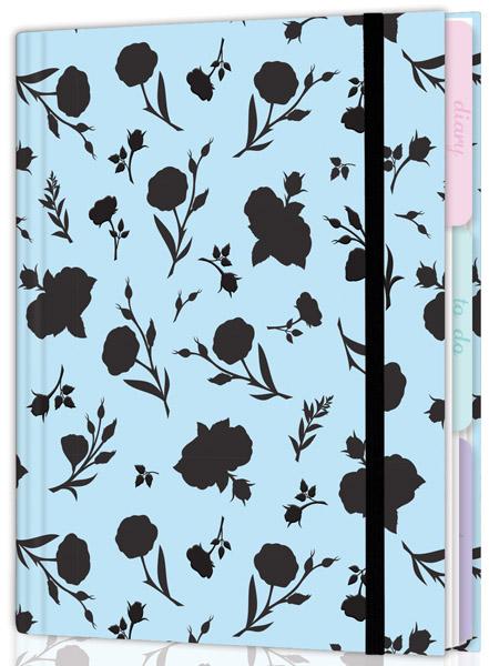 VICTORIA'S JOURNALS notes na tačkice 17x23 - PLAVO CVEĆE 