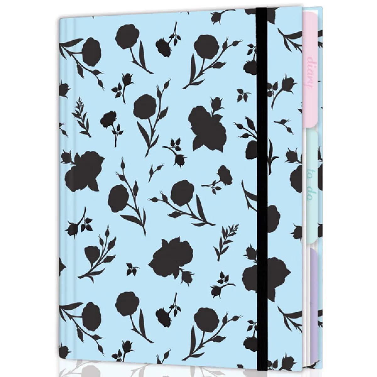 VICTORIA'S JOURNALS notes na tačkice 17x23 - PLAVO CVEĆE 