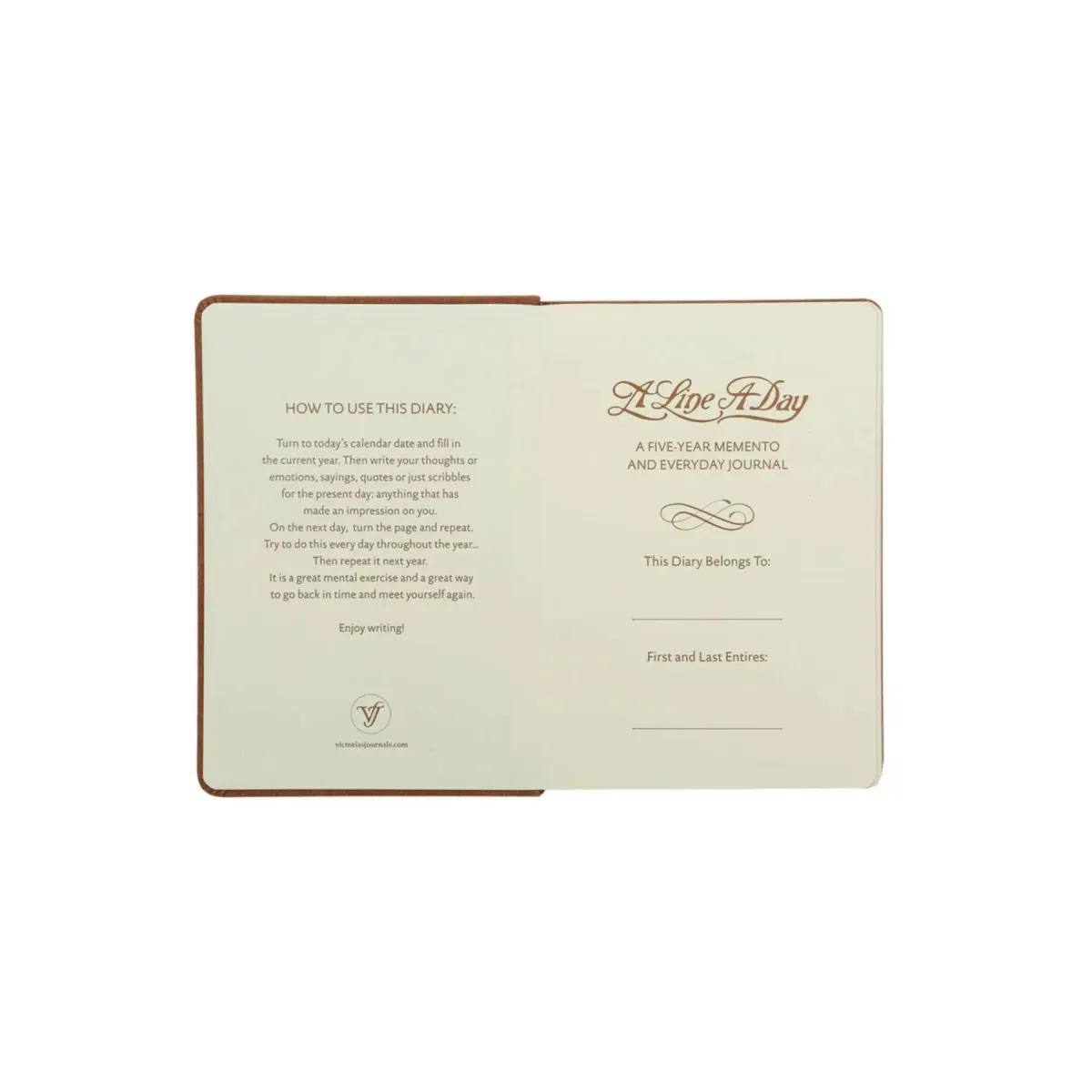 VICTORIA'S JOURNALS kožni dnevnik BRAON 