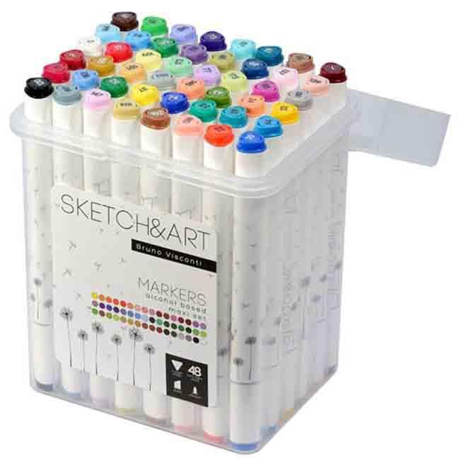 Set dvostranih markera 48 kom SKETCH&ART Maxi 