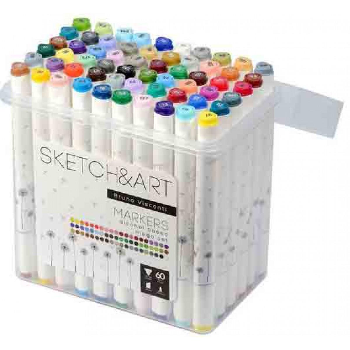 Set dvostranih markera 60 kom SKETCH&ART Mega 