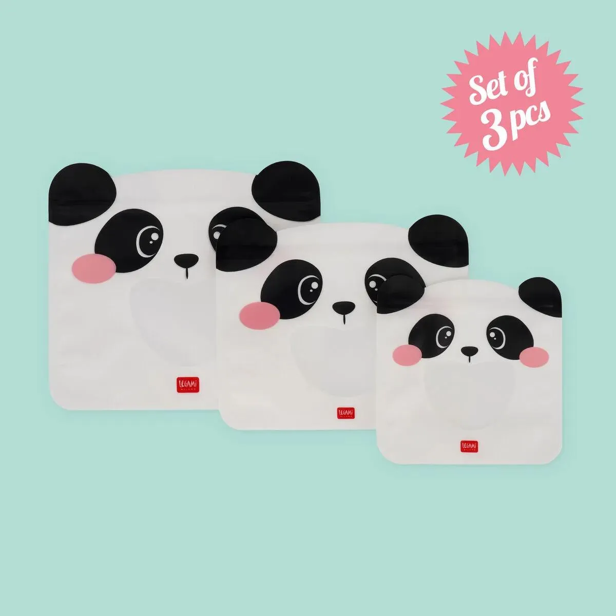 Višekratne vrećice za hranu SNACK BAGS - PANDA 