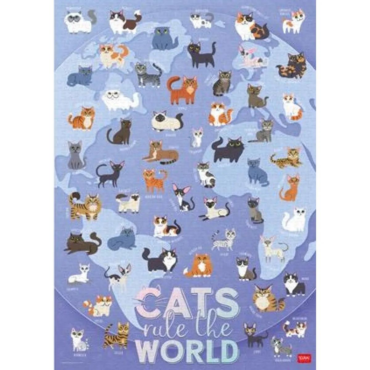 Puzzle CATS RULE THE WORLD -1000 kom 