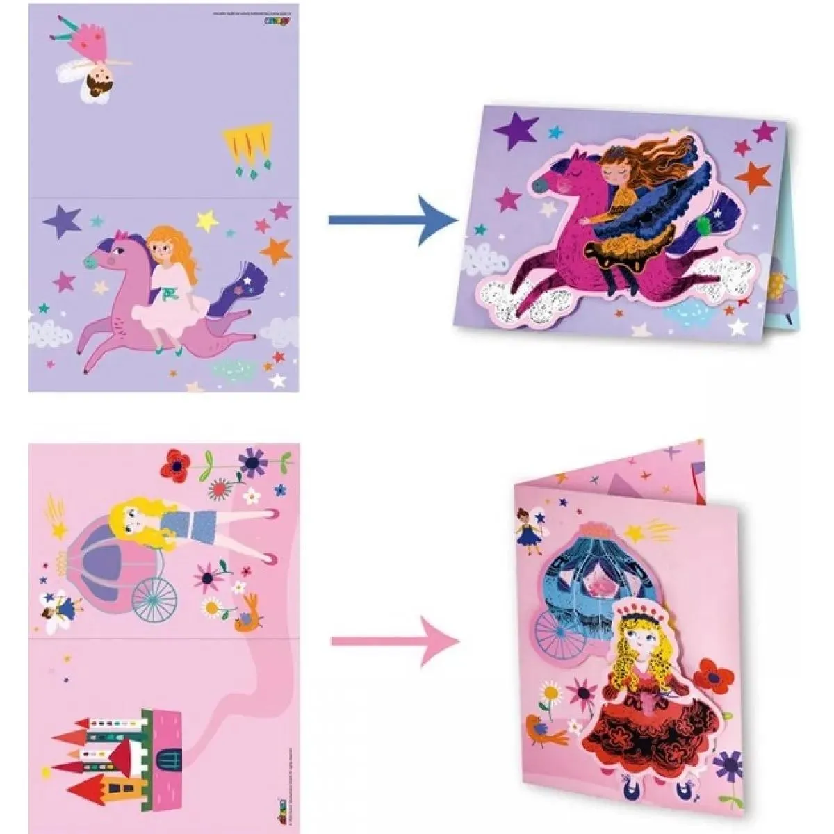 Kreativni set za pravljenje čestitki PRINCESSES 