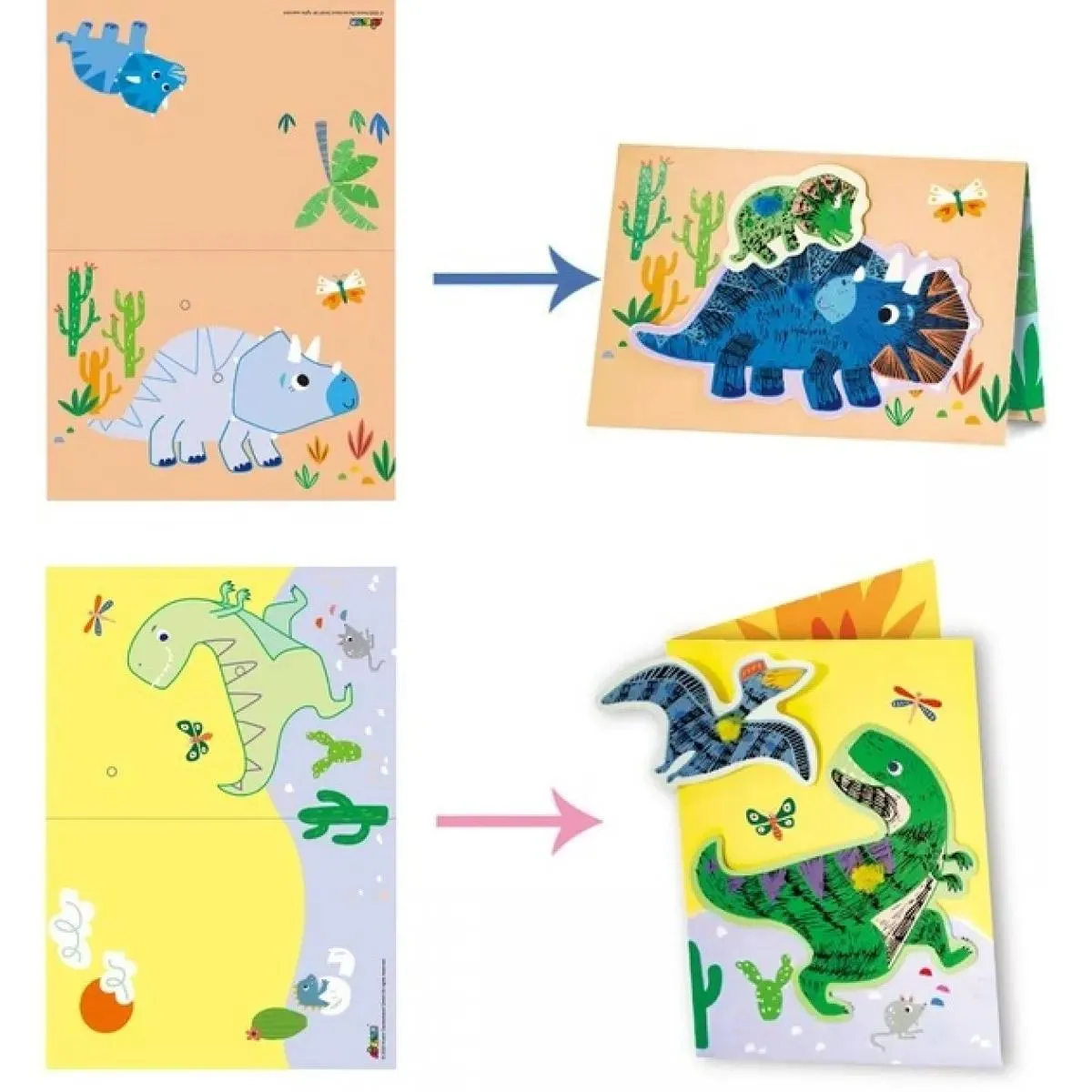 Kreativni set za pravljenje čestitki DINOS 