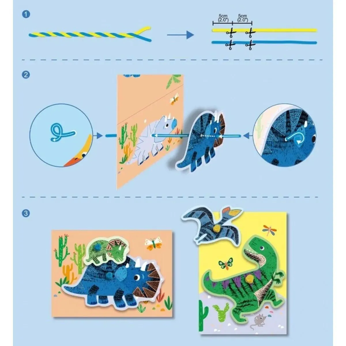 Kreativni set za pravljenje čestitki DINOS 