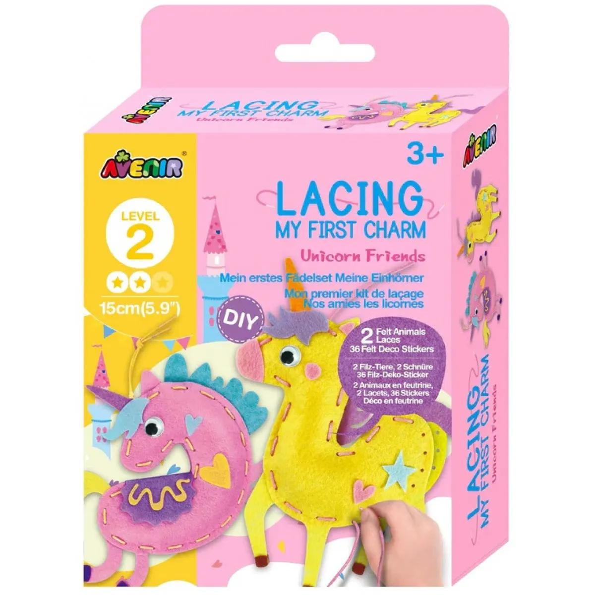 Kreativni set LACING MY FIRST CHARM-UNICORN 