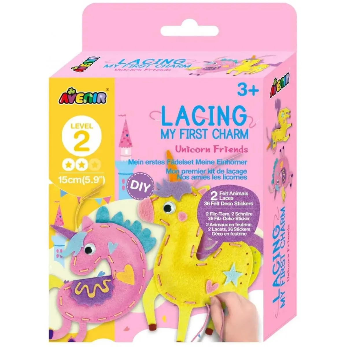 Kreativni set LACING MY FIRST CHARM-UNICORN 