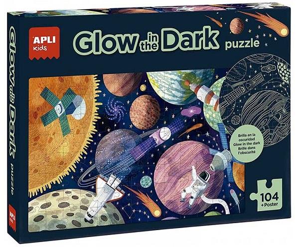 Puzzle za decu koje sijaju u mraku SOLARNI SISTEM -104kom 