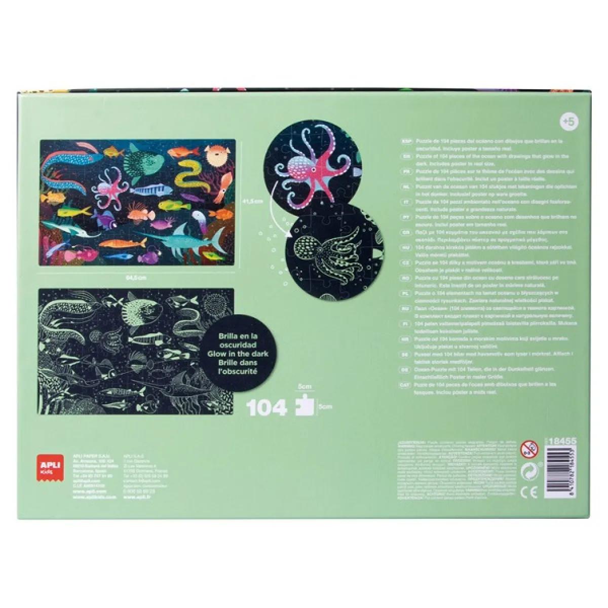 Puzzle za decu koje sijaju u mraku OKEAN 