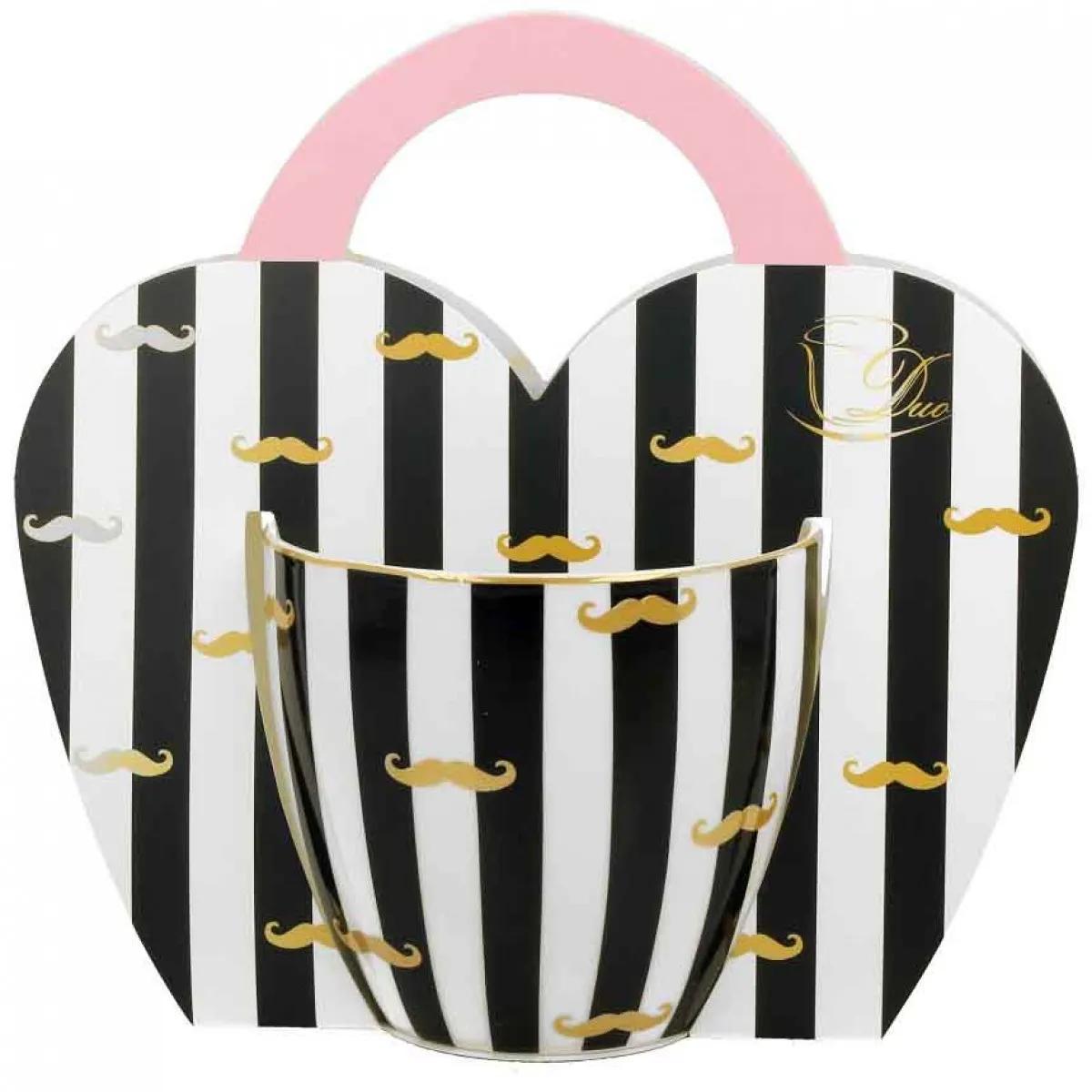 Velika šolja CRNE PRUGE u kartonskoj torbici 