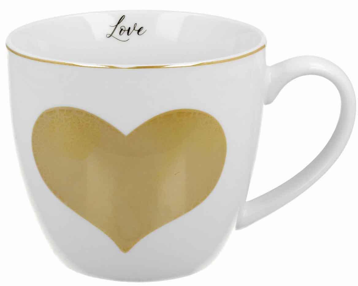 Velika šolja ZLATNO SRCE u kartonskoj torbici 