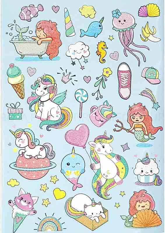 Set šljokičastih stikera 