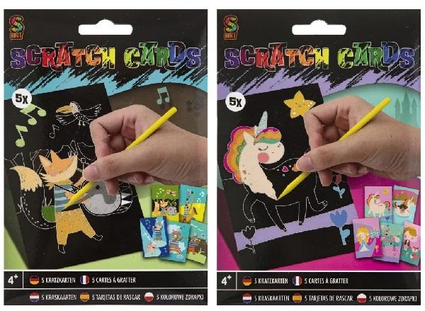 Kreativni set 5 SCRATCH CARDS / DVE VRSTE 