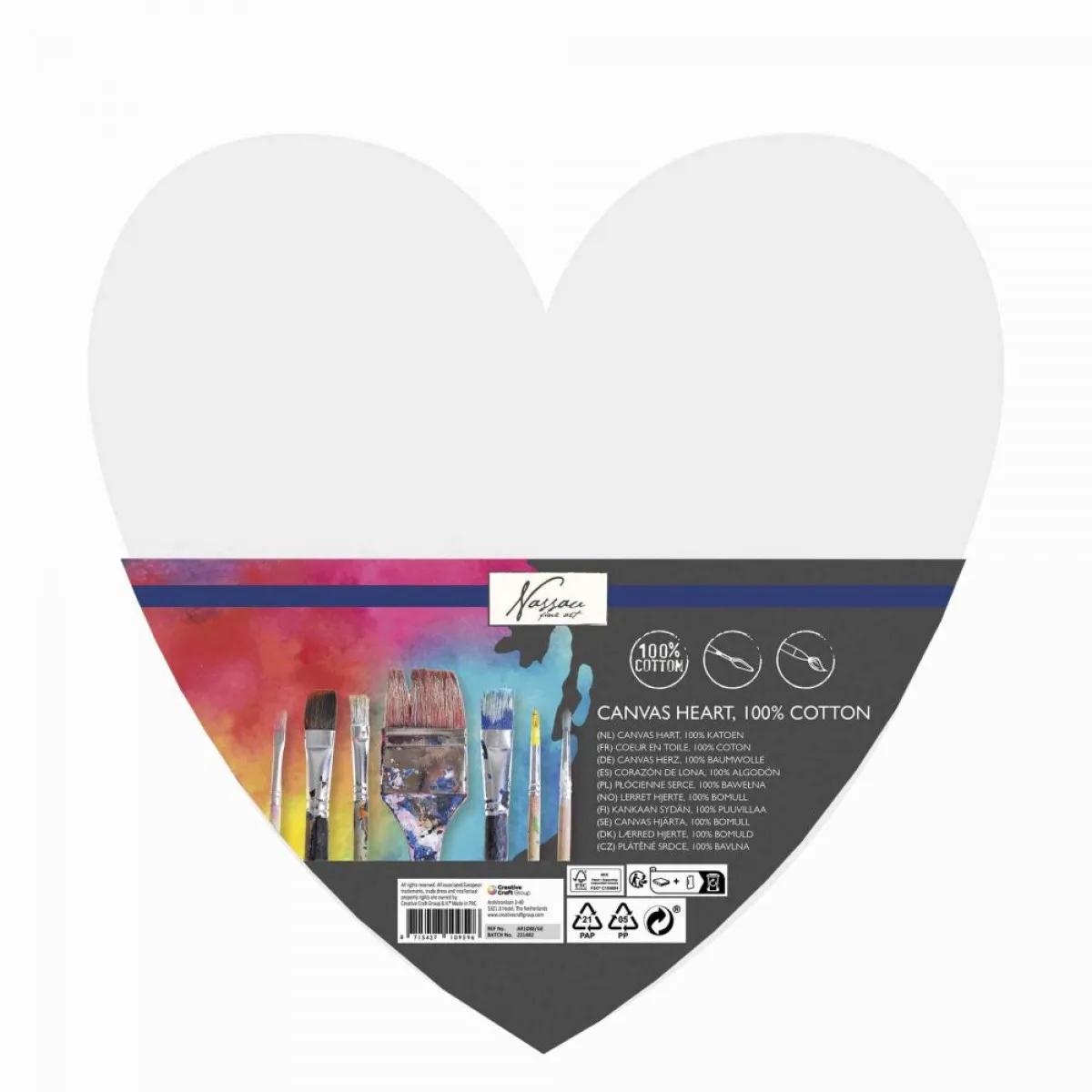 Slikarsko platno u obliku srca -prečnik 29cm 