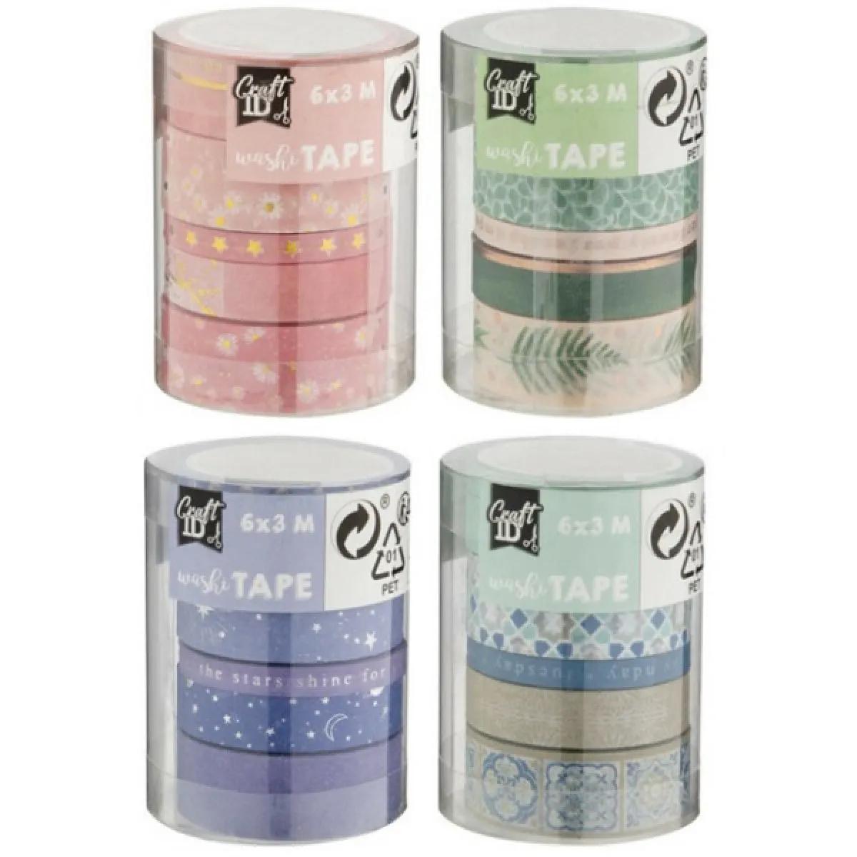 WASHI trake 6 kom x 300cm / ČETIRI VRSTE 