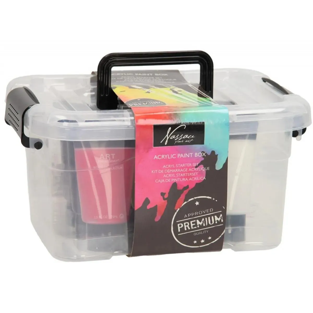 Set akrilnih boja u plastičnoj kutiji 9x75ml 