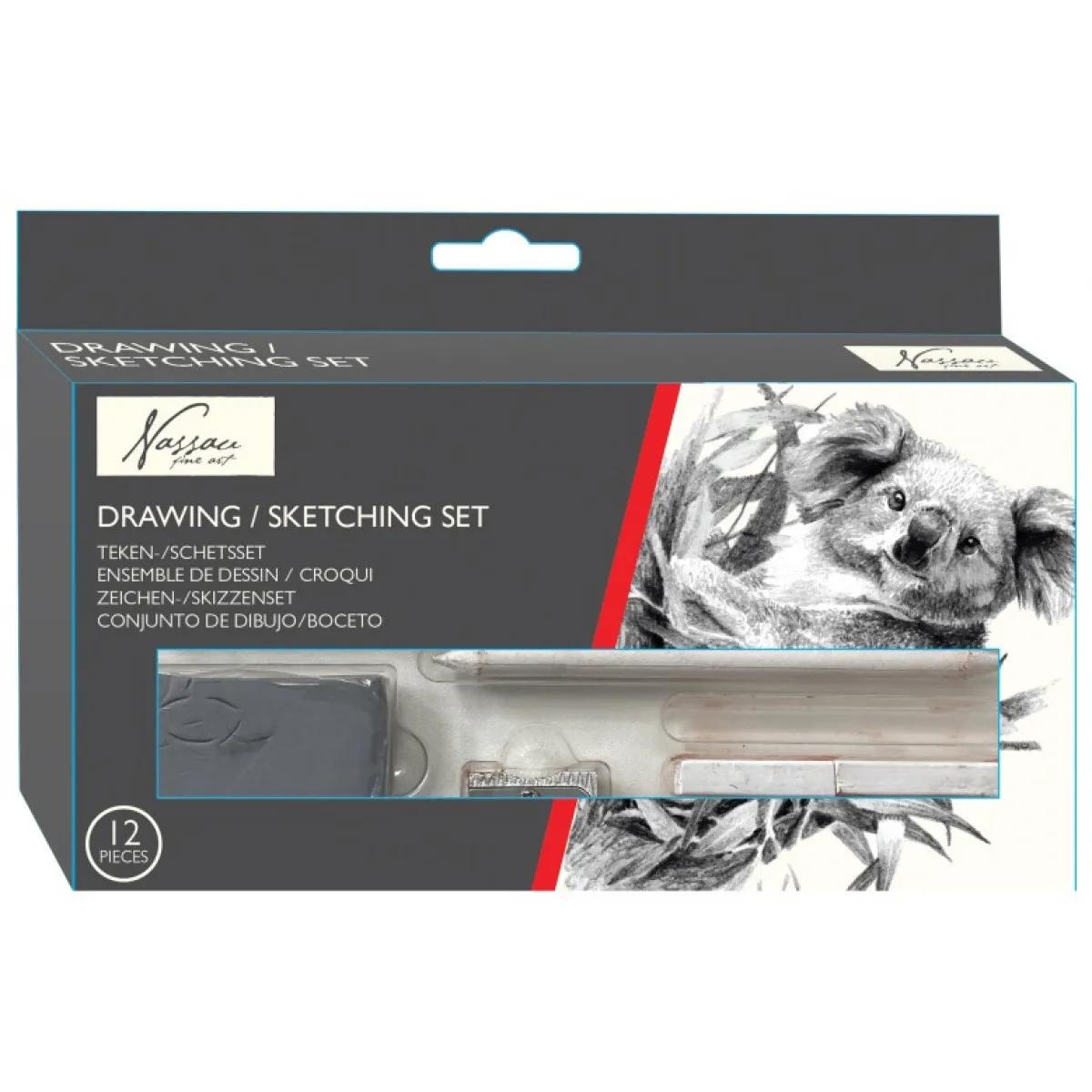 Set za crtanje i skiciranje NASSAU 12kom 