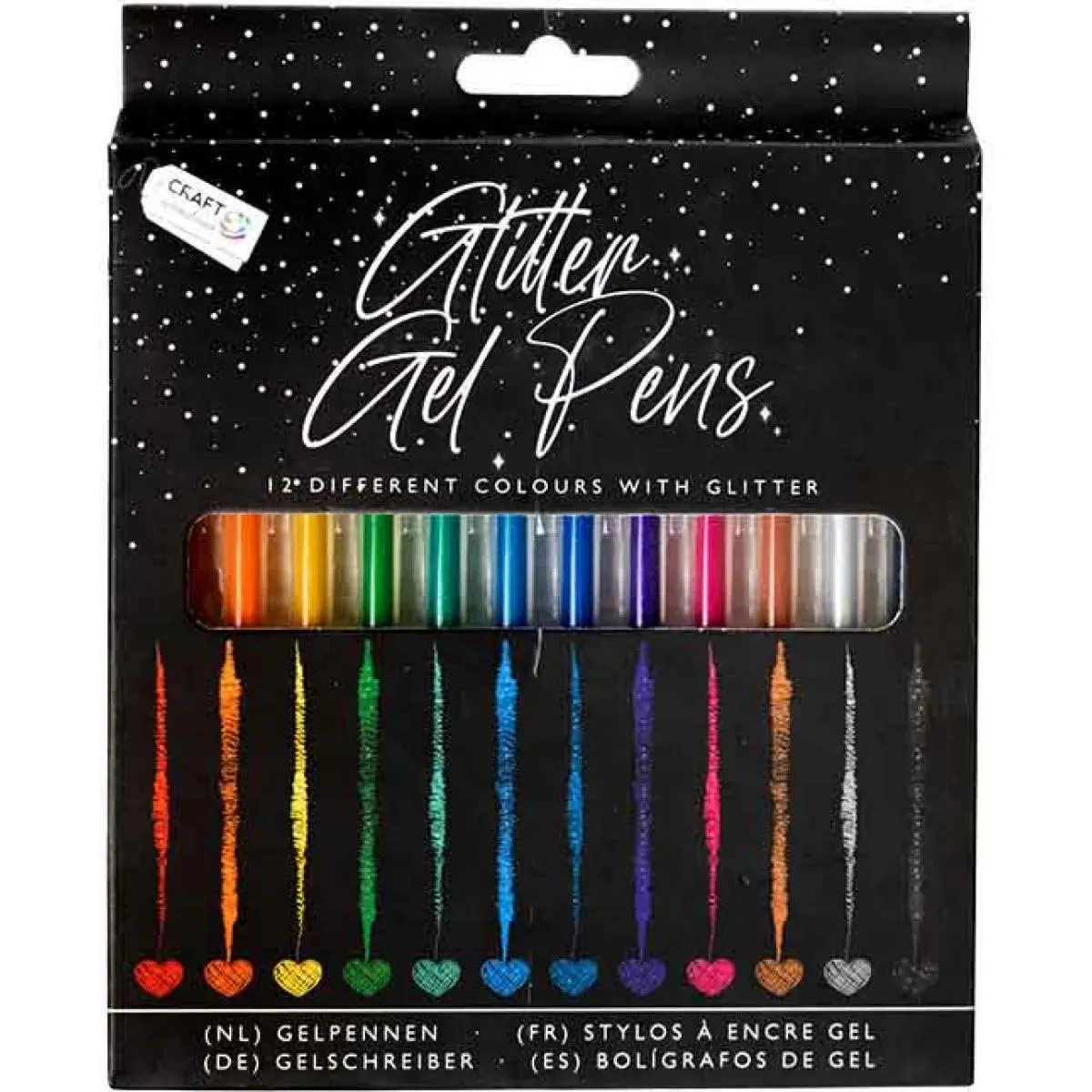Metalik gel olovke - set od 12 kom 