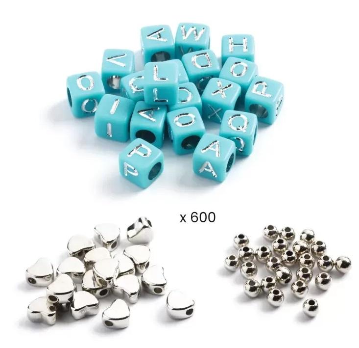Kreativni set za pravljenje nakita ALPHABET BEADS, SILVER 