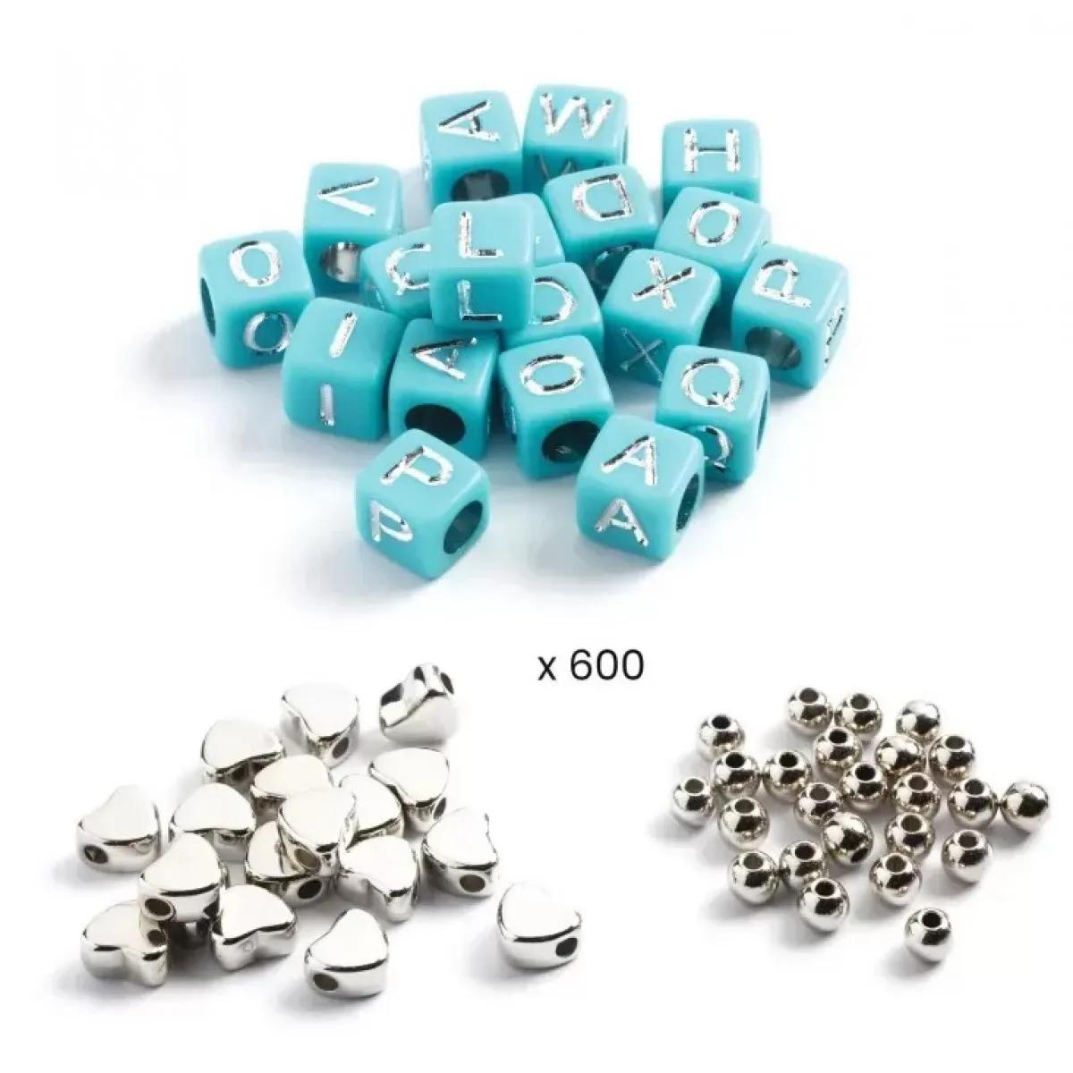 Kreativni set za pravljenje nakita ALPHABET BEADS, SILVER 