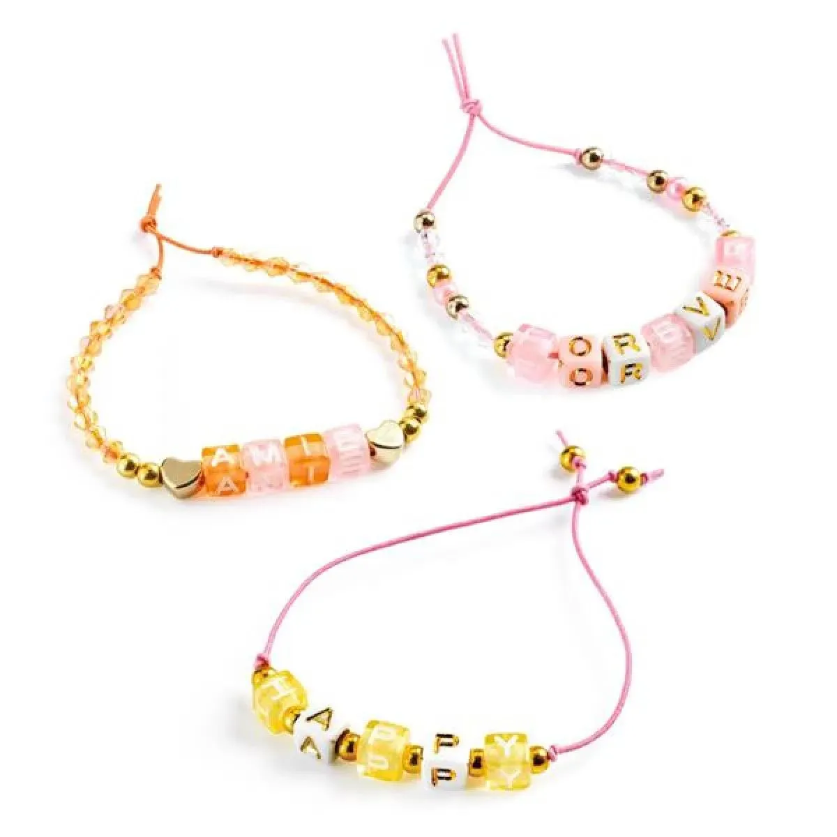 Kreativni set za pravljenje nakita ALPHABET BEADS, GOLD 