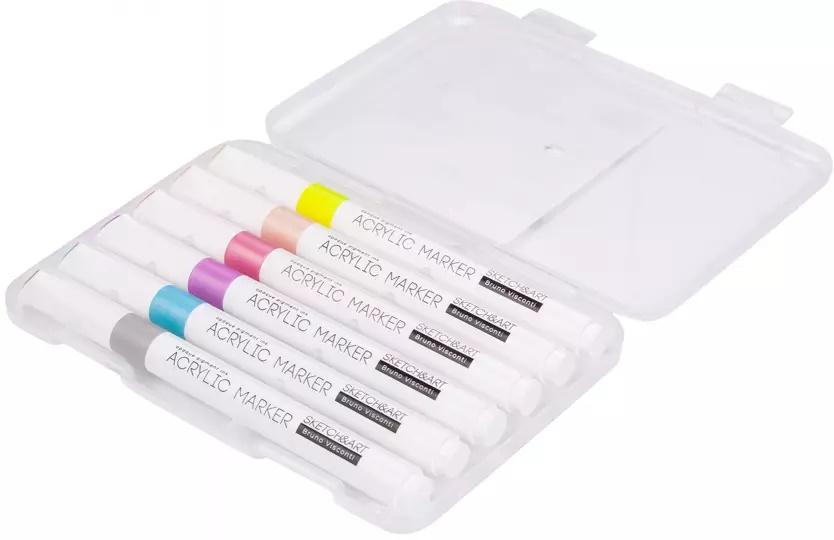 Set akrilnih markera SKETCH & ART, pastelne boje (6 kom) 