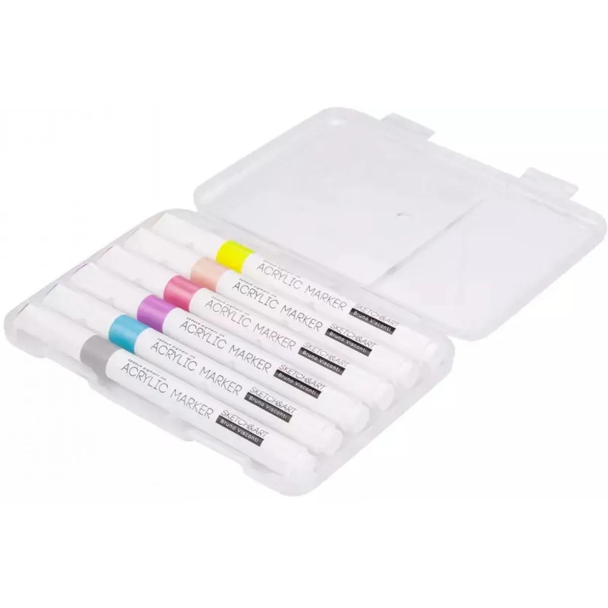 Set akrilnih markera SKETCH & ART, pastelne boje (6 kom) 