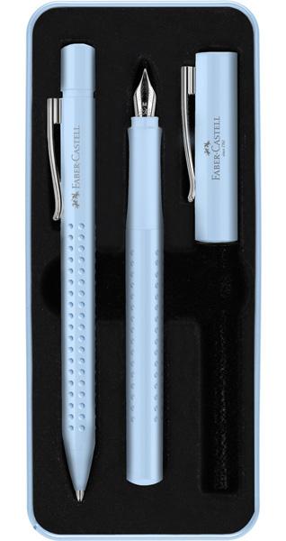 SET hemijska olovka i naliv pero FABER CASTELL - PLAVI 