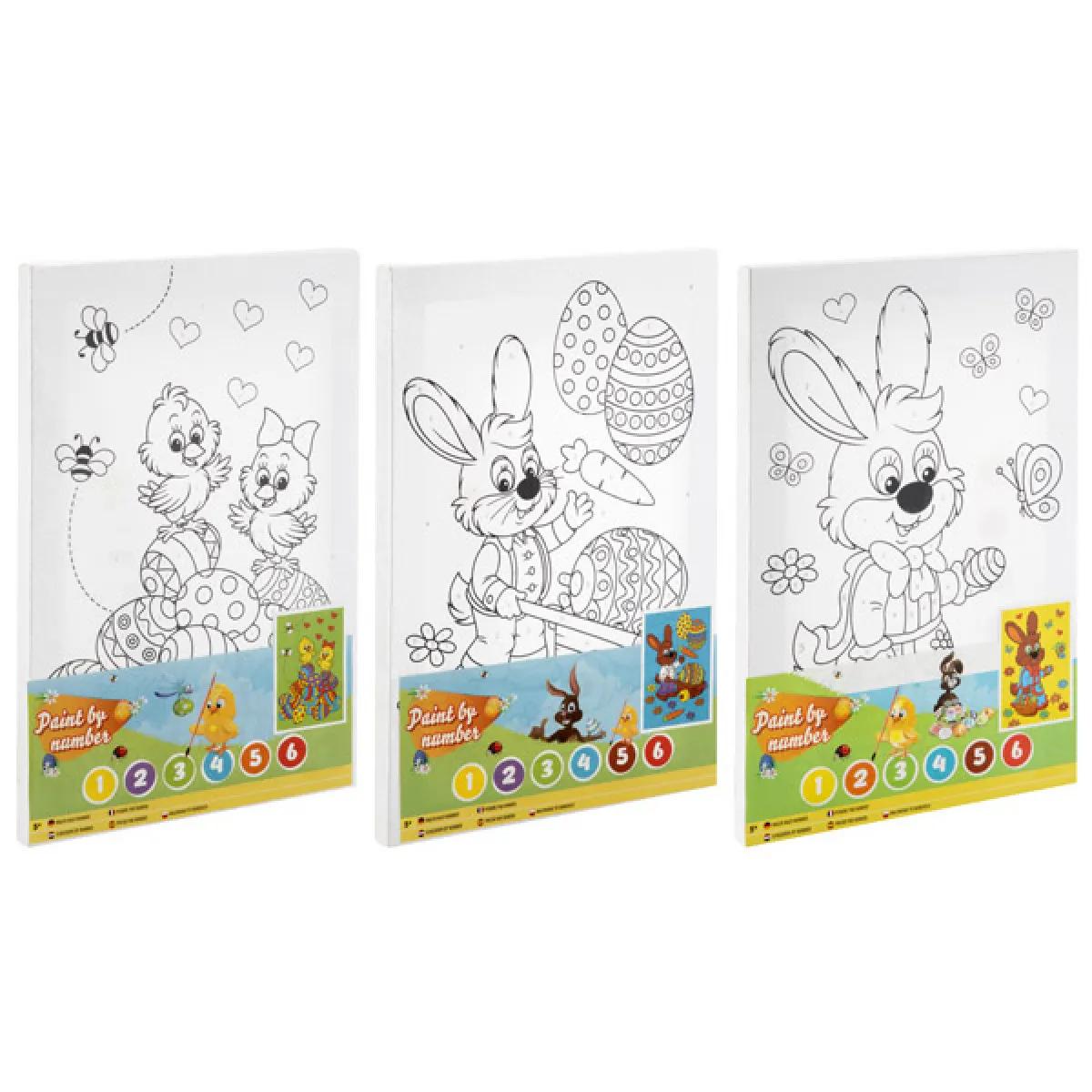 Oboj po brojevima USKRŠNJE PLATNO 30x19,5cm / TRI VRSTE 