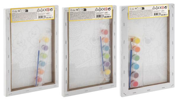 Oboj po brojevima USKRŠNJE PLATNO 30x19,5cm / TRI VRSTE 