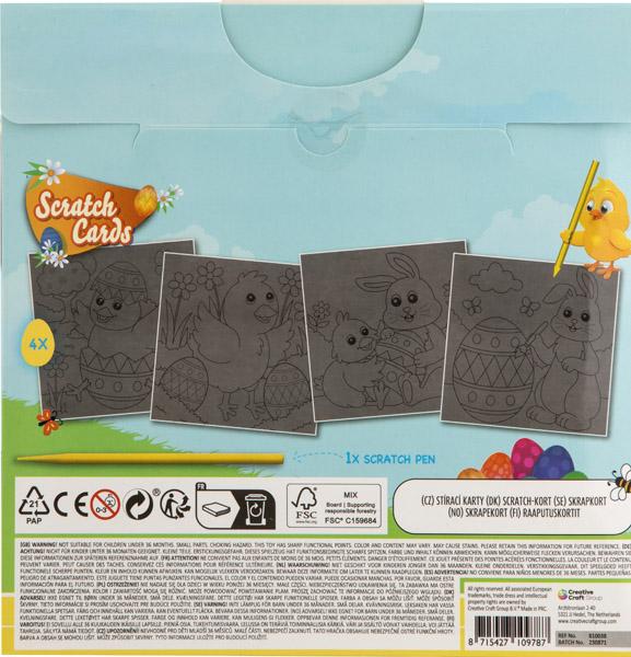 Uskršnje greb kartice 4 kom 20x20cm 