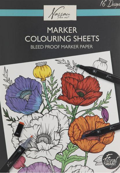 Kreativni set za bojenje CVEĆE -25x35cm - 16kom 