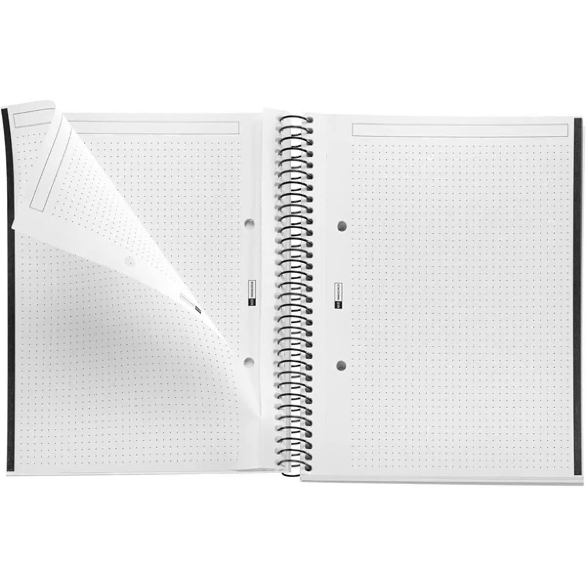 MIQUELRIUS sveska A5, TP tačkice - ECO ANTHRACITE 