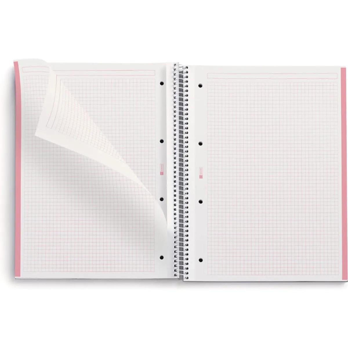 MIQUELRIUS sveska A4, TP kvadratići - ECO PINK 