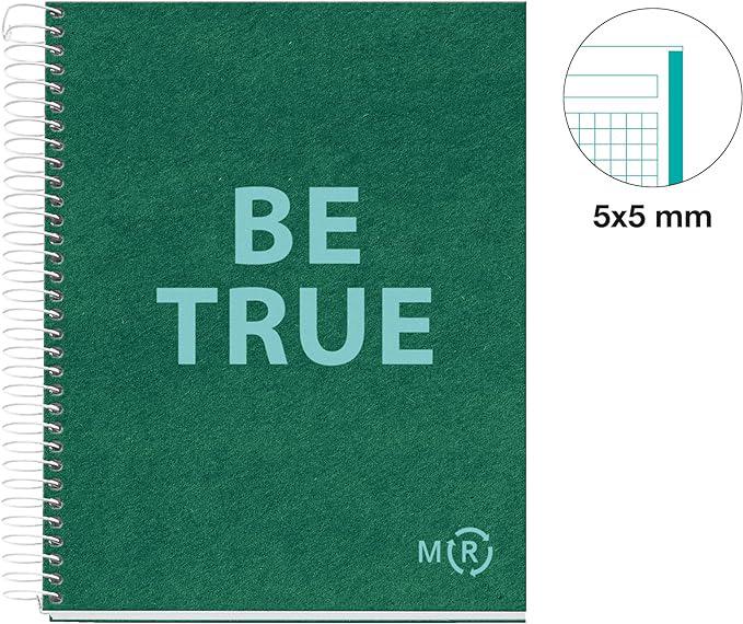 MIQUELRIUS sveska A5, TP kvadratići - ECO EMERALD 