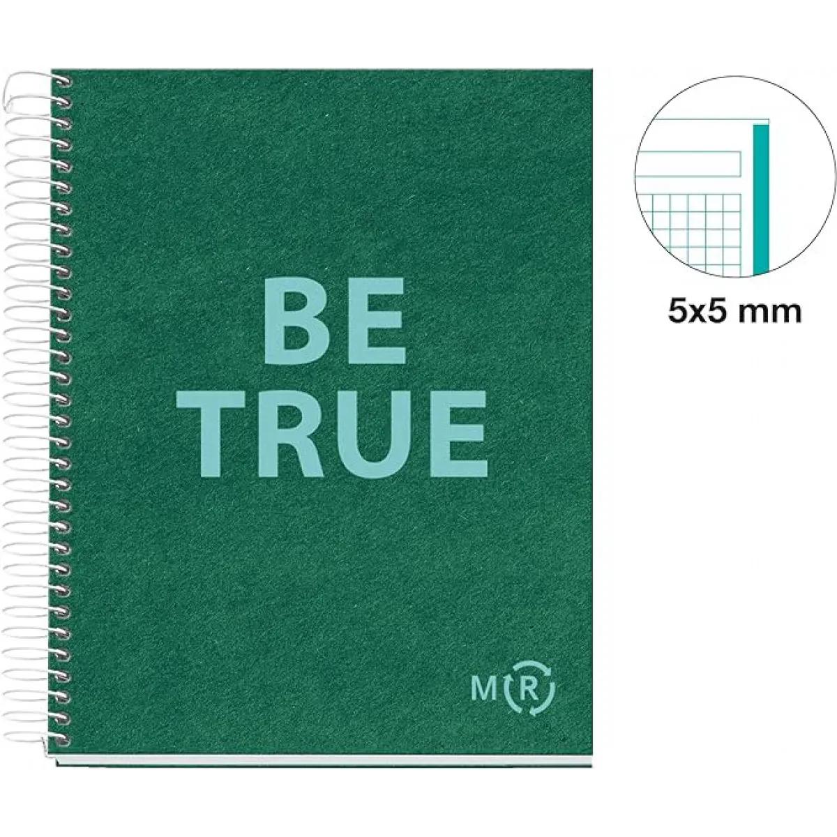 MIQUELRIUS sveska A5, TP kvadratići - ECO EMERALD 