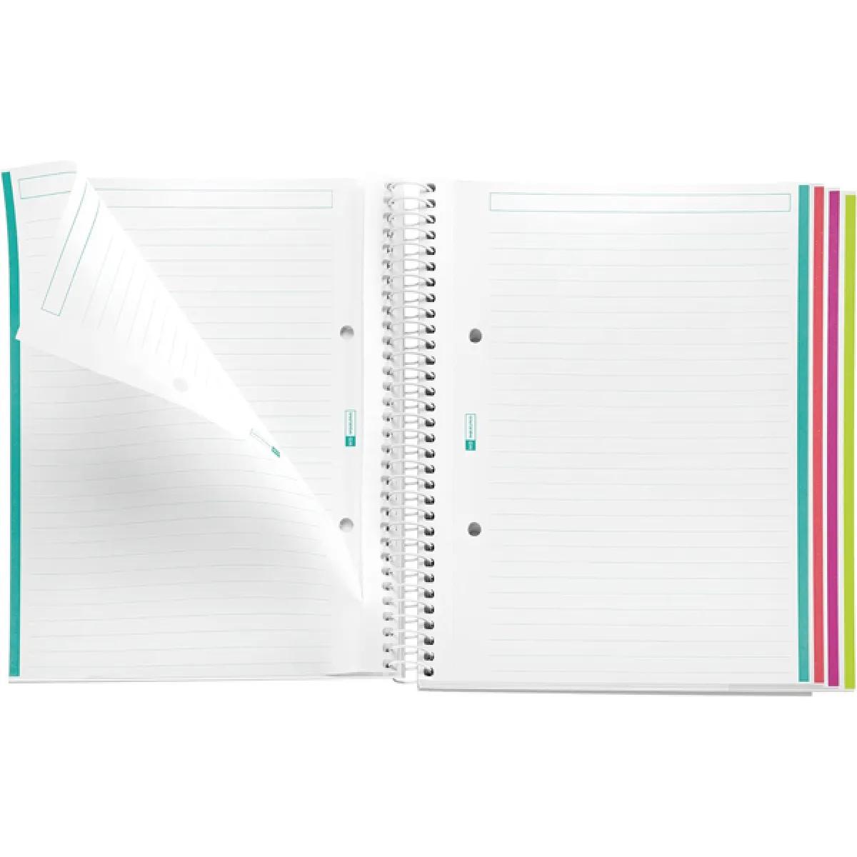 MIQUELRIUS sveska A5, linije, TP -  PINK NEON 