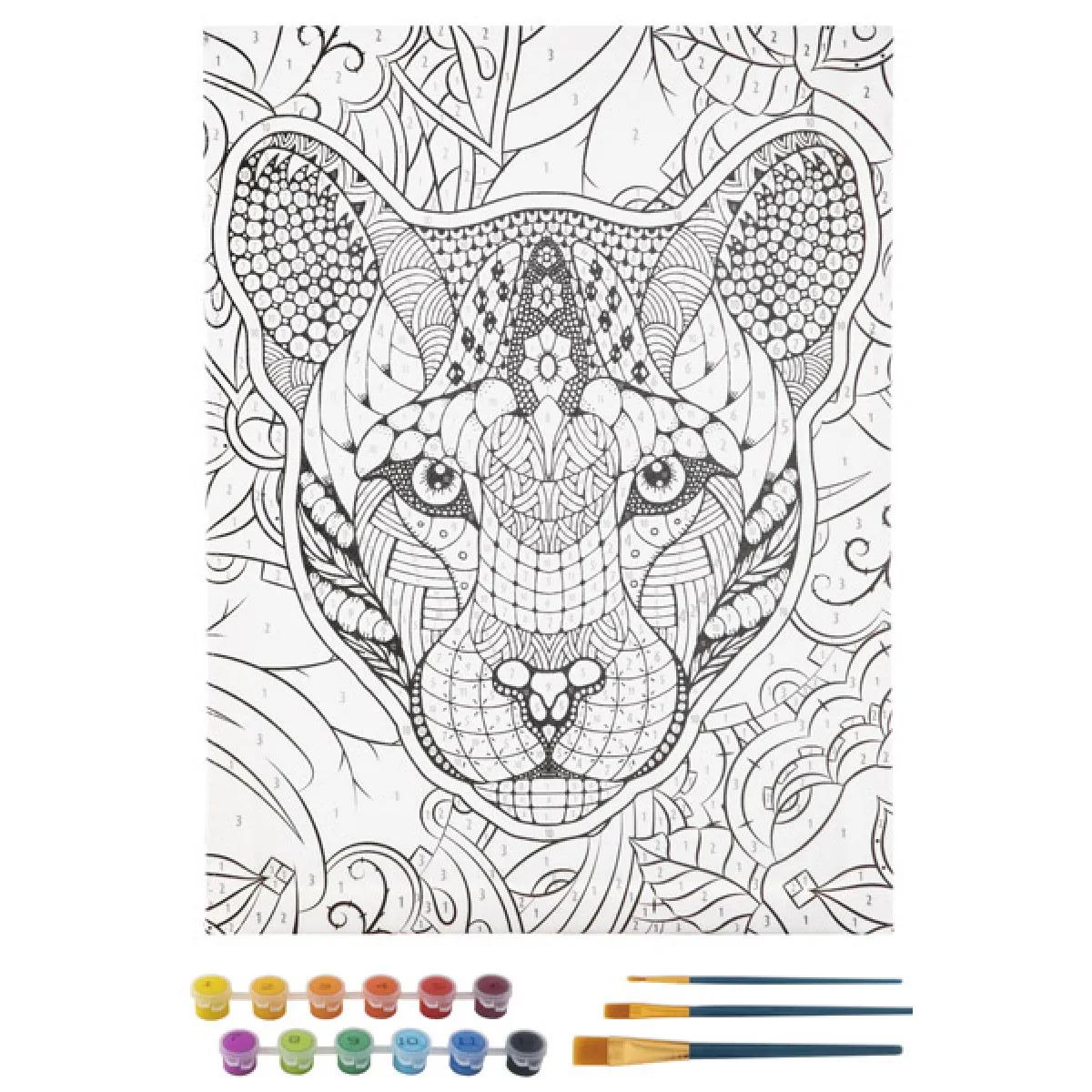 Kreativni set OBOJ PO BROJEVIMA 30x40cm - TIGAR 