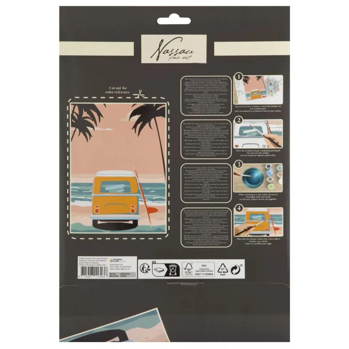 Oboj po bojama na kartonu 32c22cm GRAFIX Surf kombi 