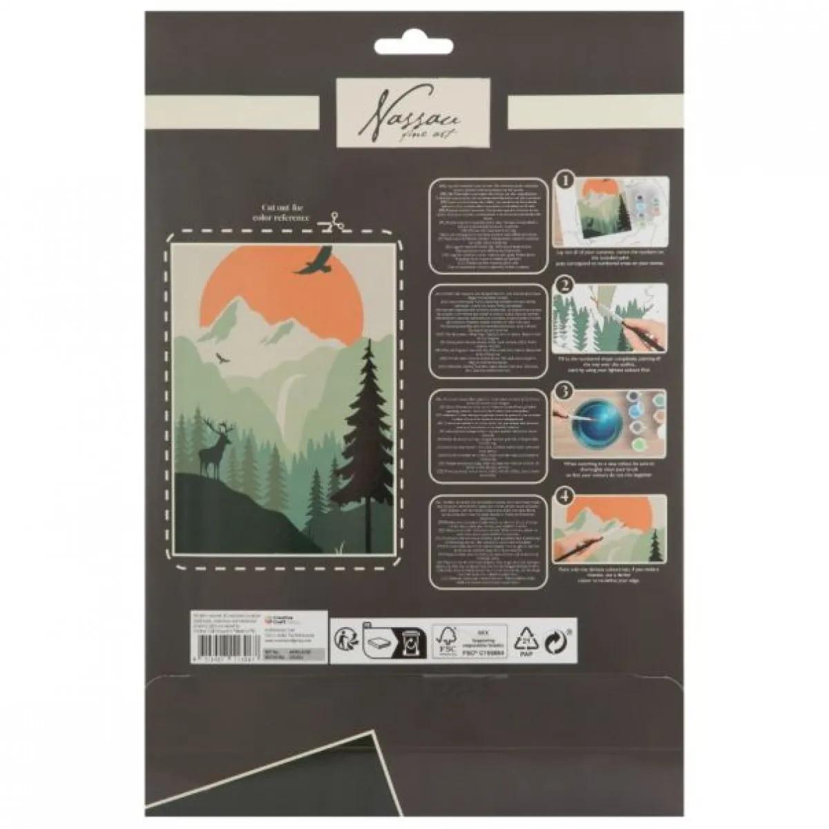 Oboj po bojama na kartonu 32c22cm NASSAU Planina 