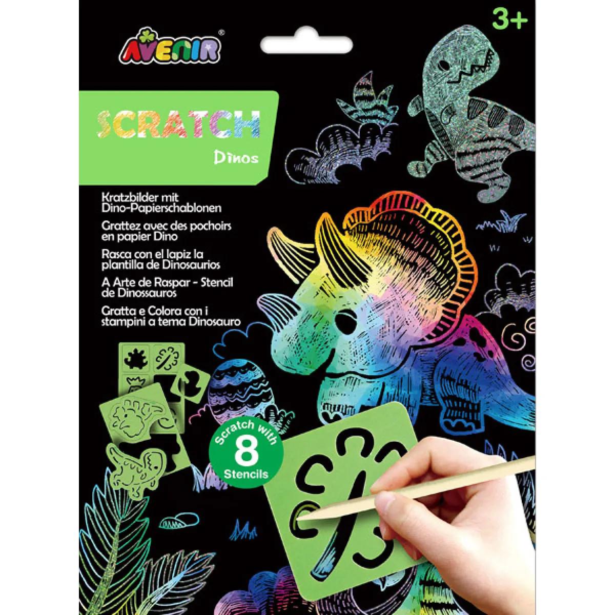 SCRATCH BOOK knjižica grebalica DINOSAURUSI 