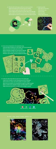 SCRATCH BOOK knjižica grebalica DINOSAURUSI 