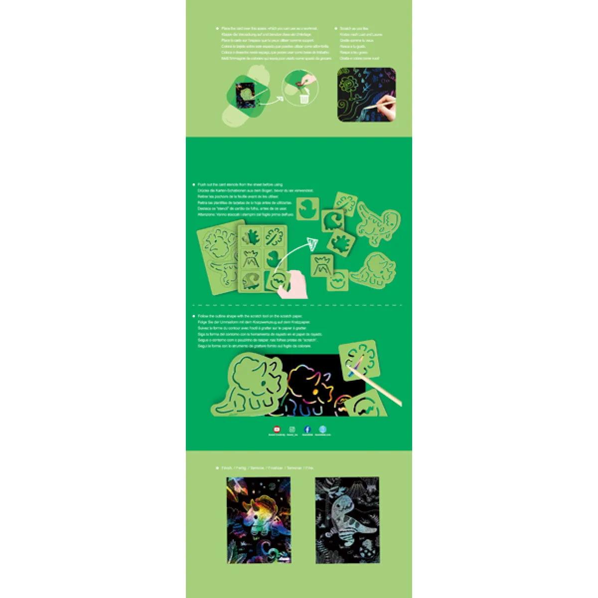 SCRATCH BOOK knjižica grebalica DINOSAURUSI 