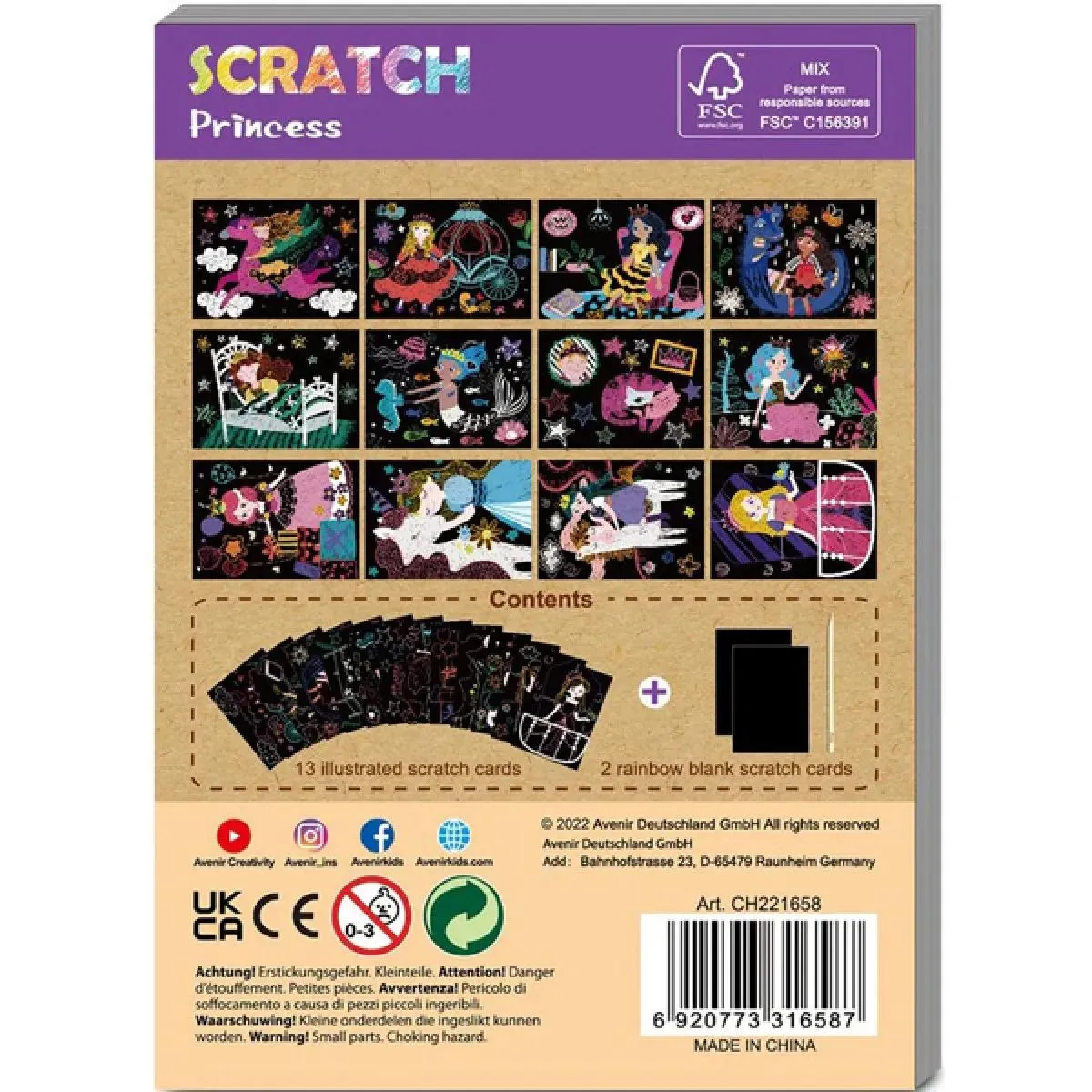MINI SCRATCH BOOK  knjiga grebalica PRINCEZE 