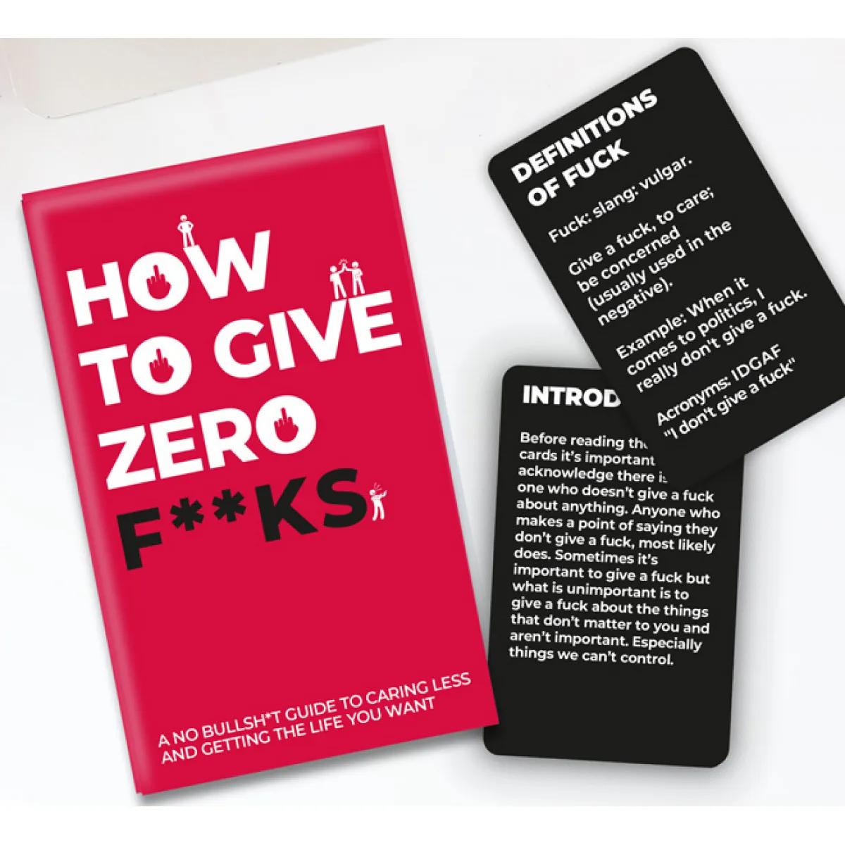 Kartice HOW TO GIVE ZERO F**KS 